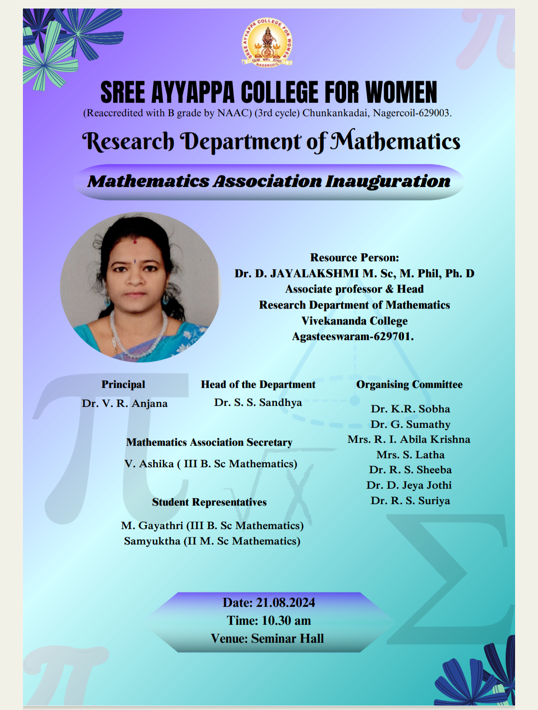 Mathematics Association Inauguration 2024-25